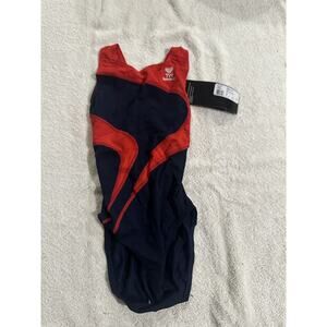 TYR Swimsuit Child , ALLIANC T-SPL, Red/navy Size 8*